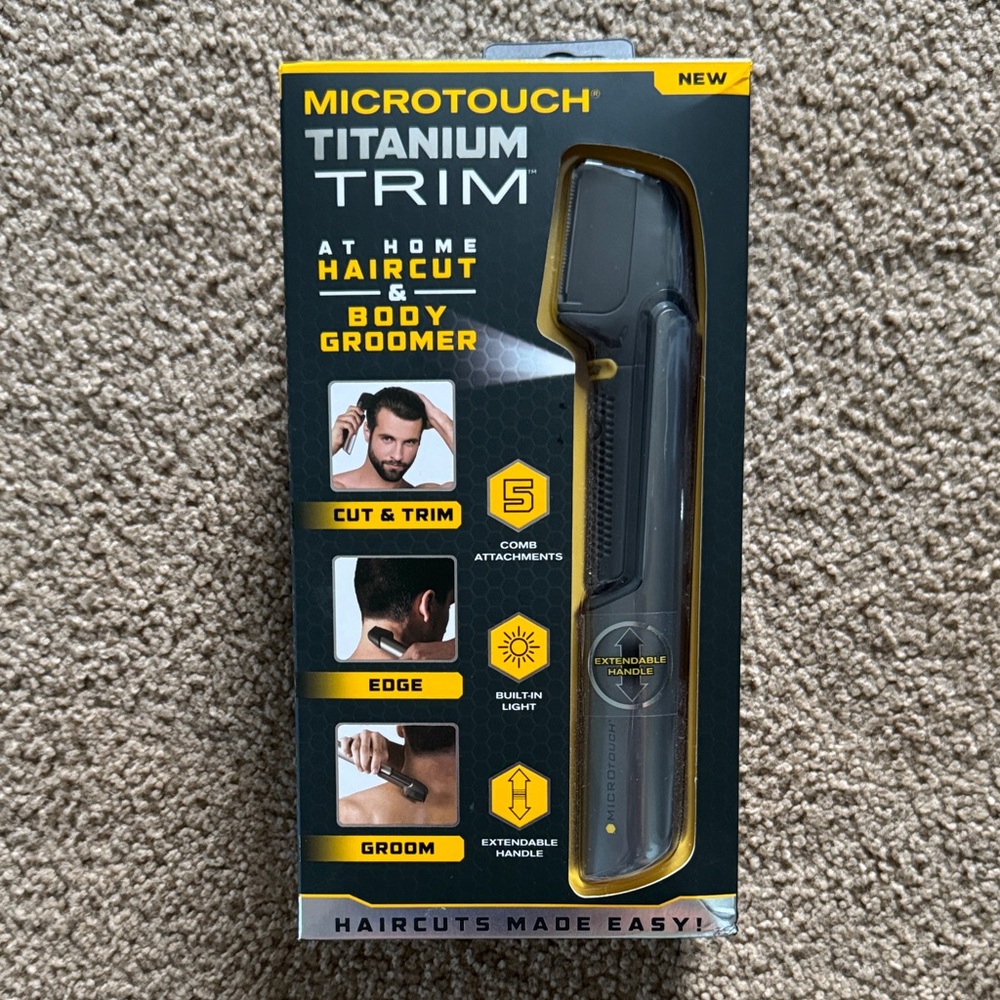 Titanium Trim Hair and Body Groomer - Black